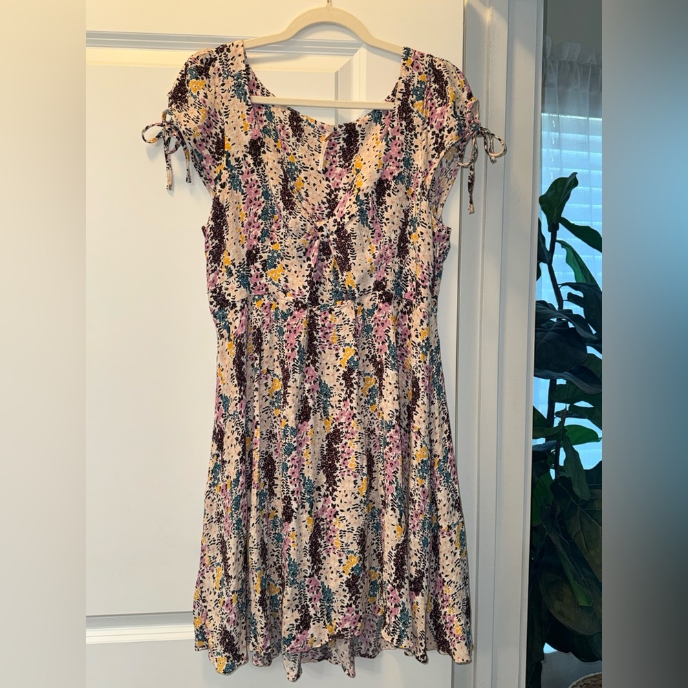 Free People Miss Right Floral Print Mini Dress L